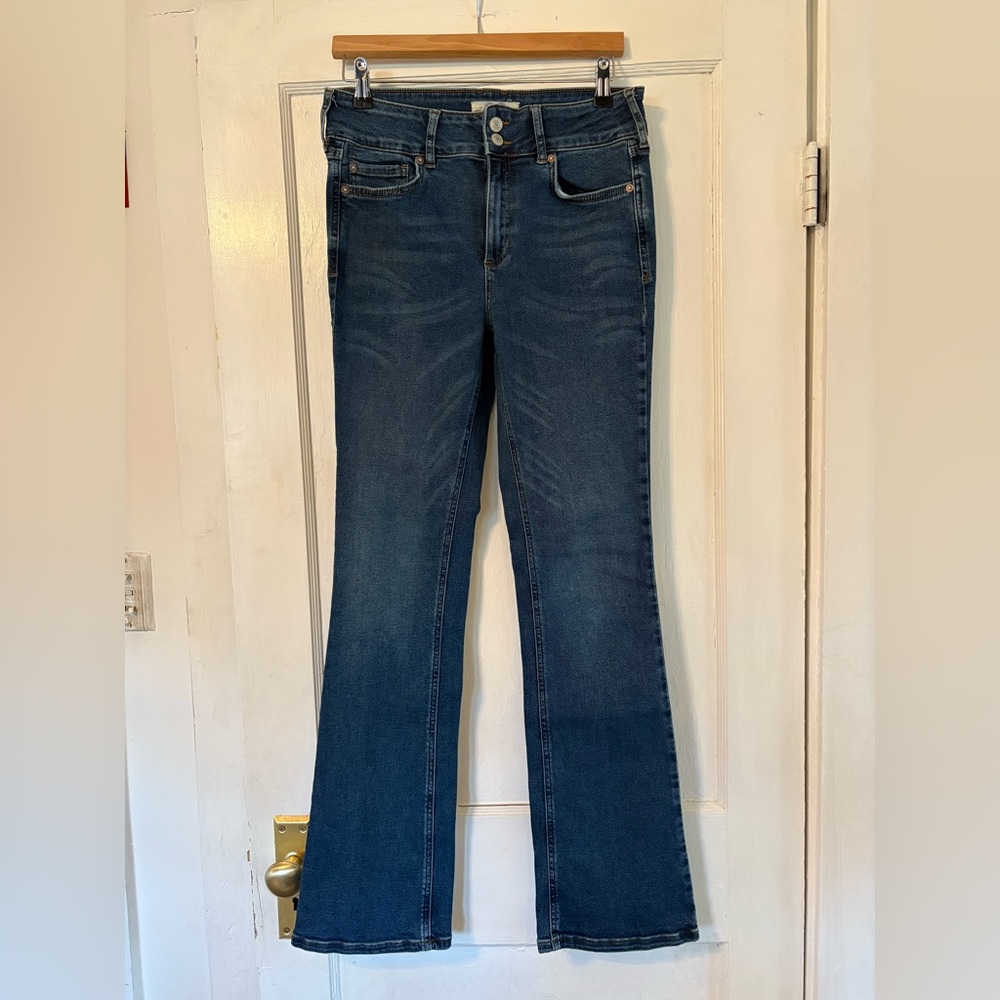 Free People Flare Blue Jeans